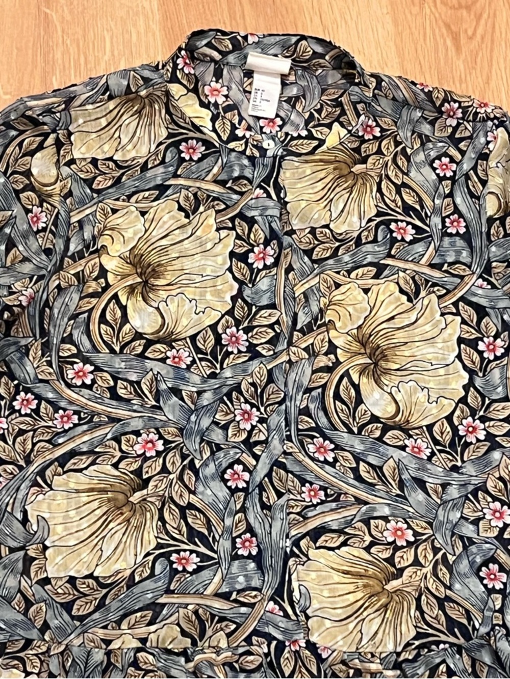 Morris & Co x H&M Sheer Bohemian Flowy Tiered Midi Dress Sz 8/Medium - Picture 6 of 10